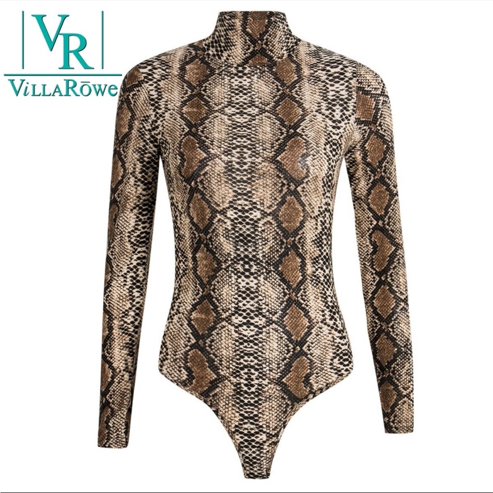 Snakeskin high neck bodysuit - Picture 3 of 3